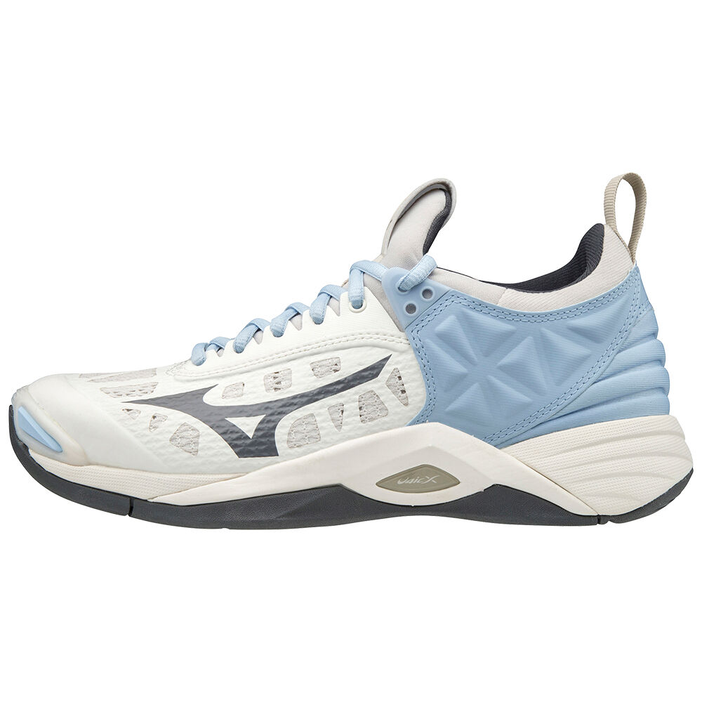 Womens Mizuno Wave Momentum Volleyball Shoes White/Dark Grey Philippines (HKYNPG240)